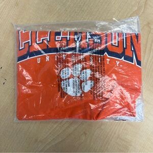Russell Athletic Orange Navy Graphic Short Sleeve Tee